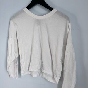 Vintage 55 Made in Italy 100% Cotton Cropped Long Sleeve T Shirt S